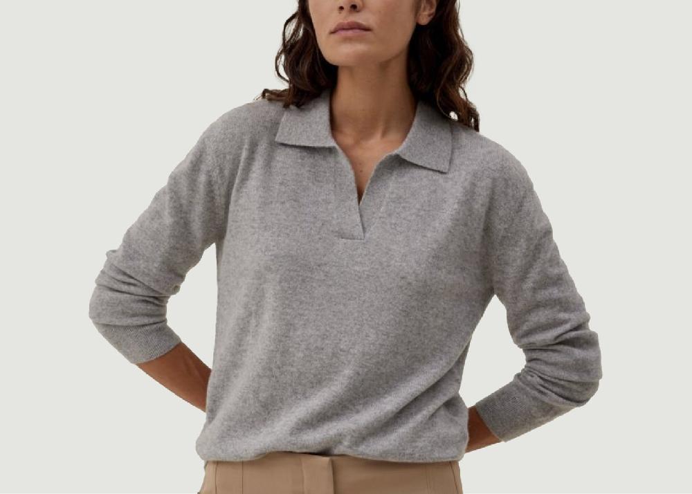 L'exception Pull Cachemire Ema Gris Hircus