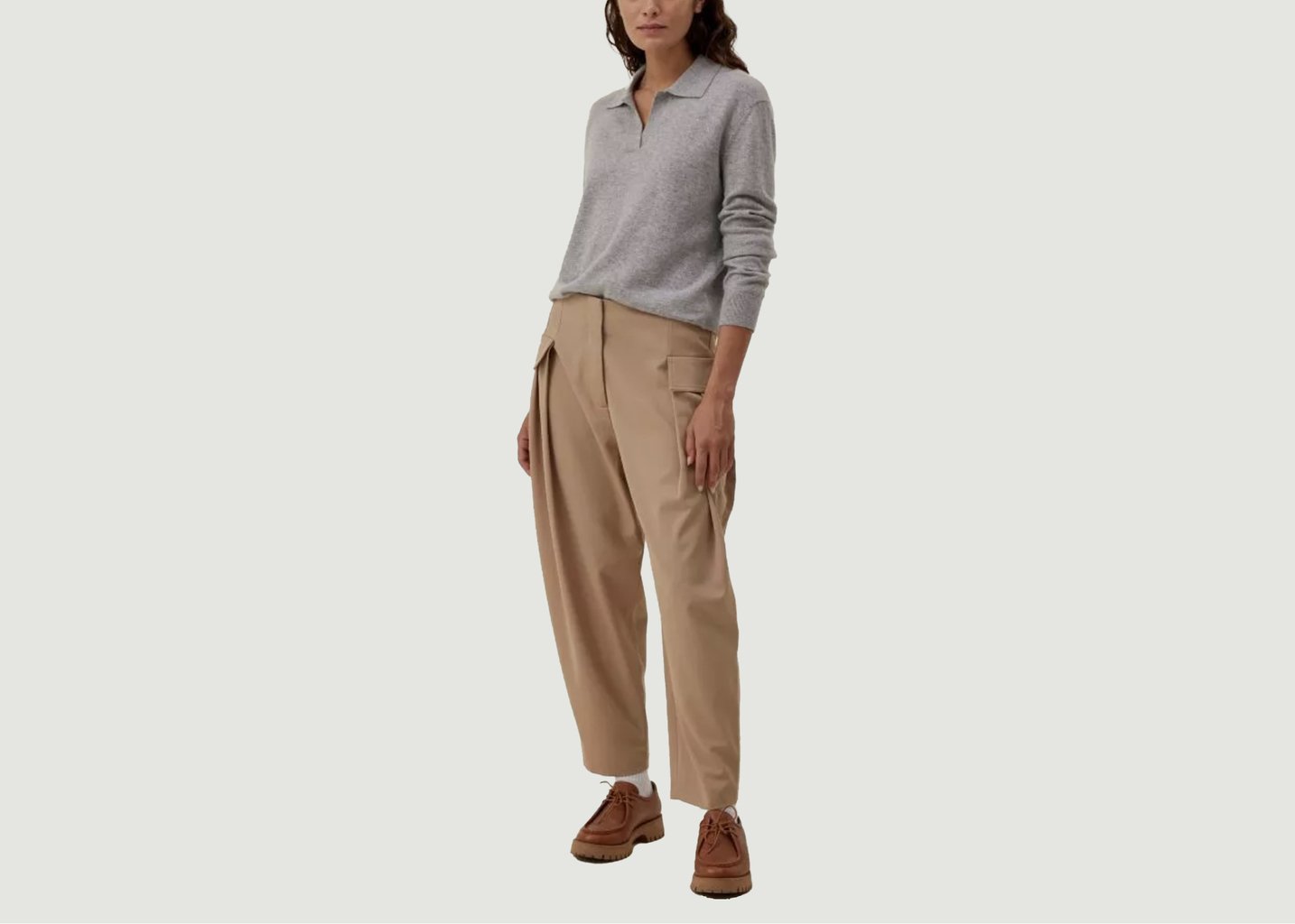 L'exception Pull Cachemire Ema Gris Hircus