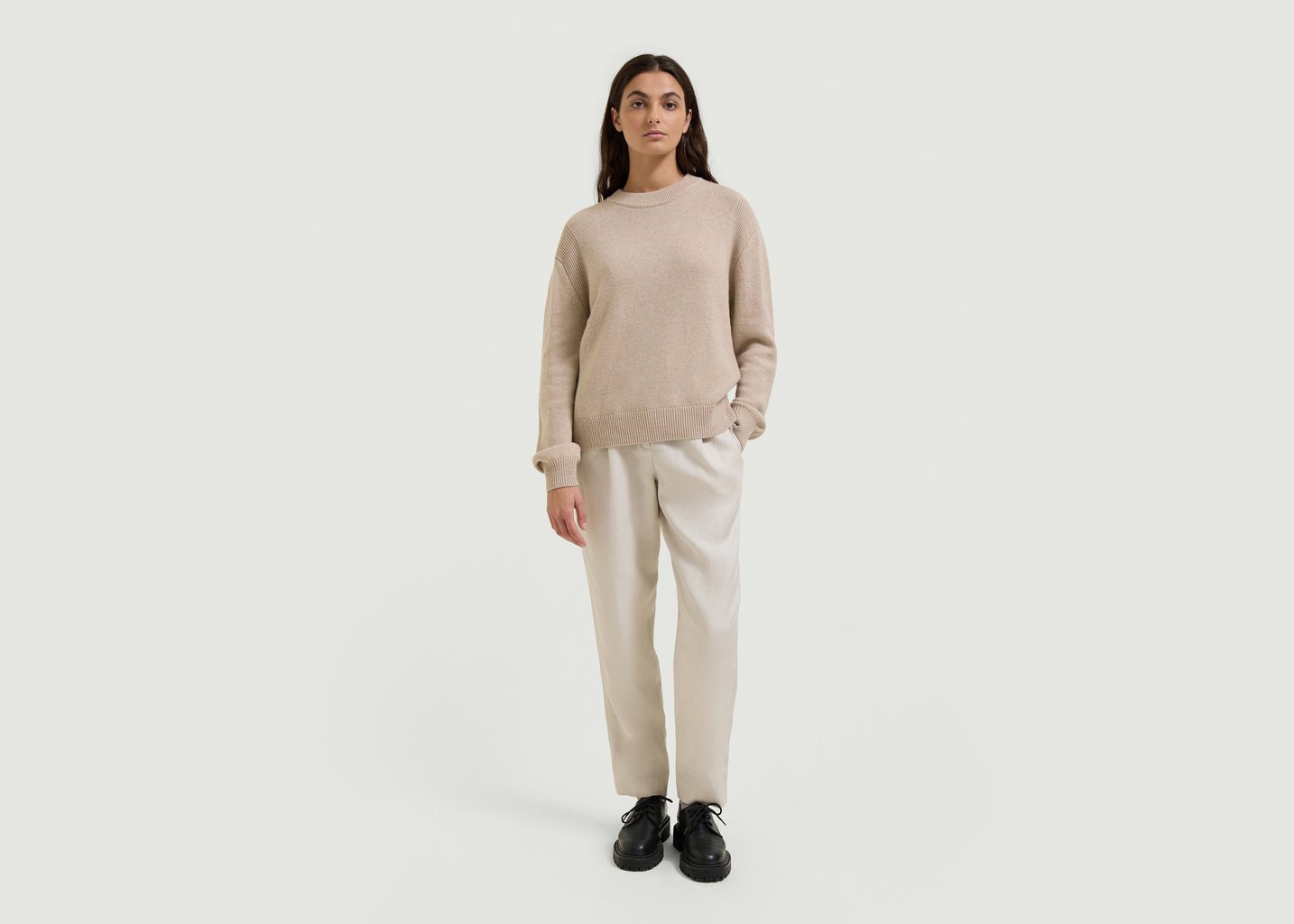 L'exception Pull Cachemire Gala Beige Hircus