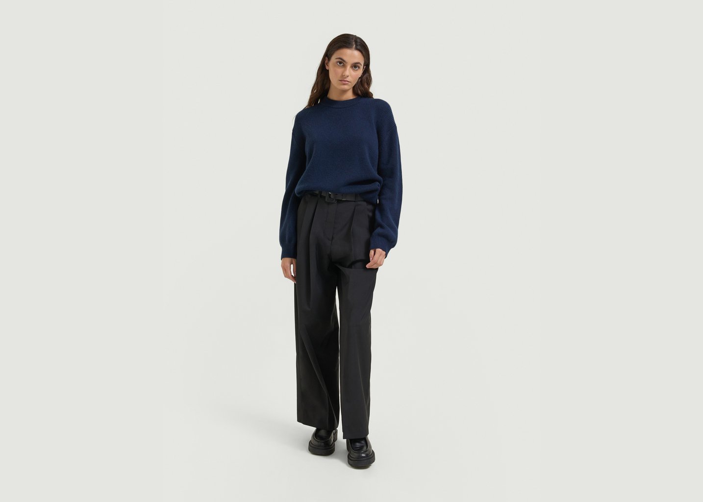 L'exception Pull Cachemire Gala Bleu Marine Hircus