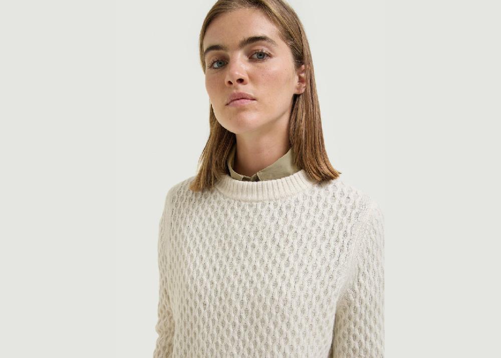 L'exception Pull Cachemire Galyna Blanc Hircus