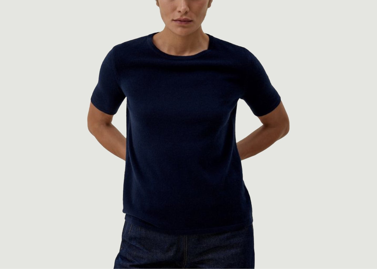 L'exception Pull Cachemire Juna Bleu Marine Hircus