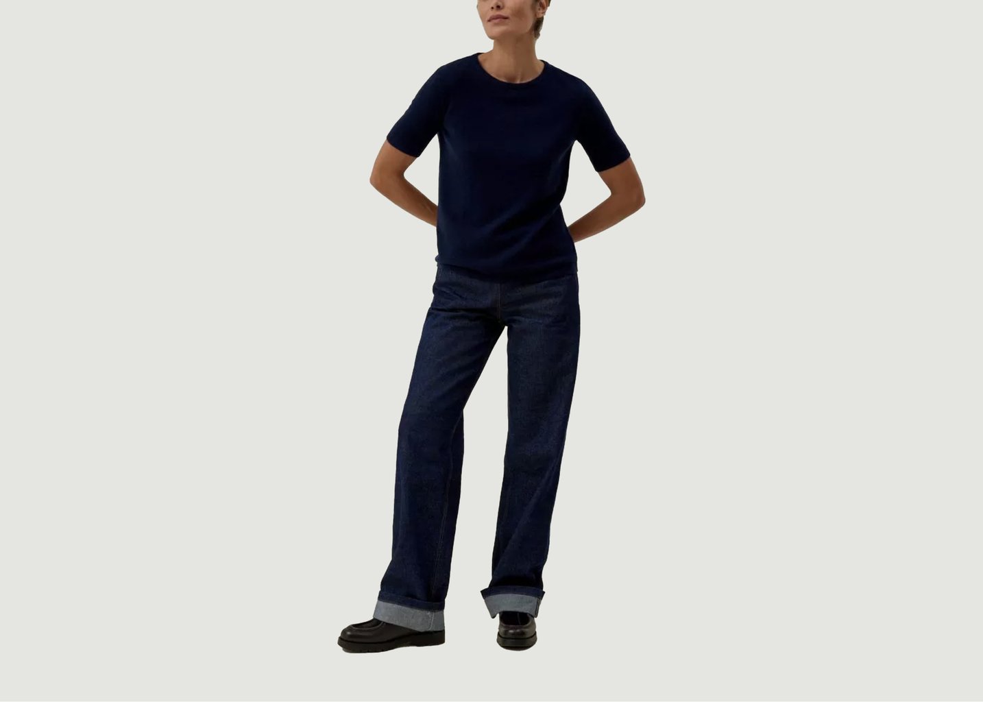 L'exception Pull Cachemire Juna Bleu Marine Hircus