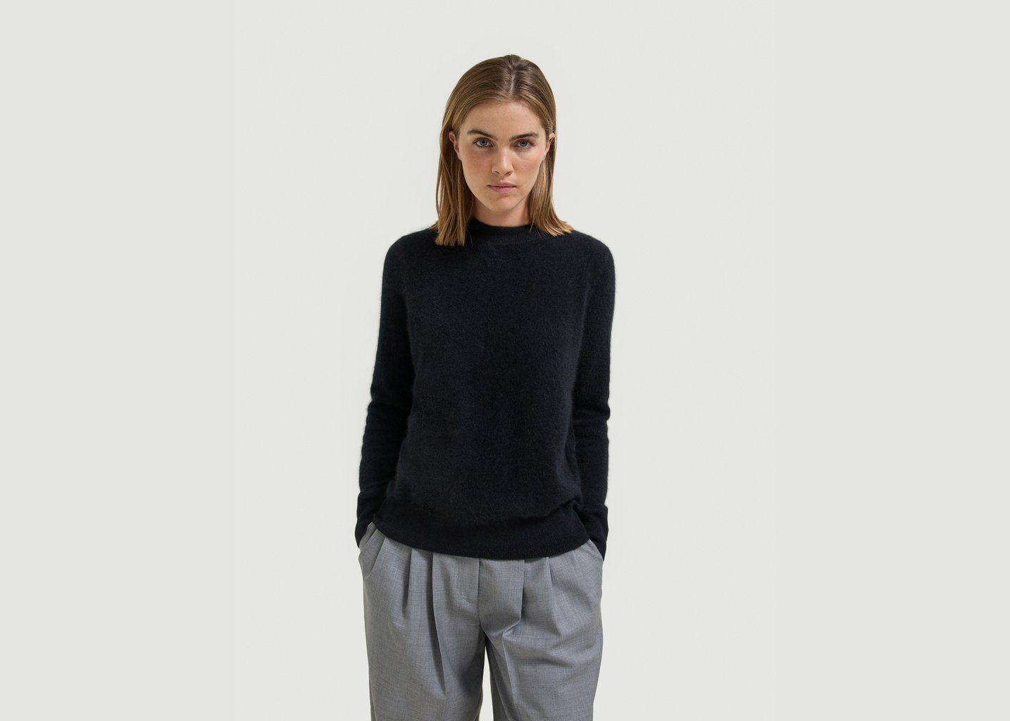 l'exception Pull Cachemire Lorya Noir Hircus