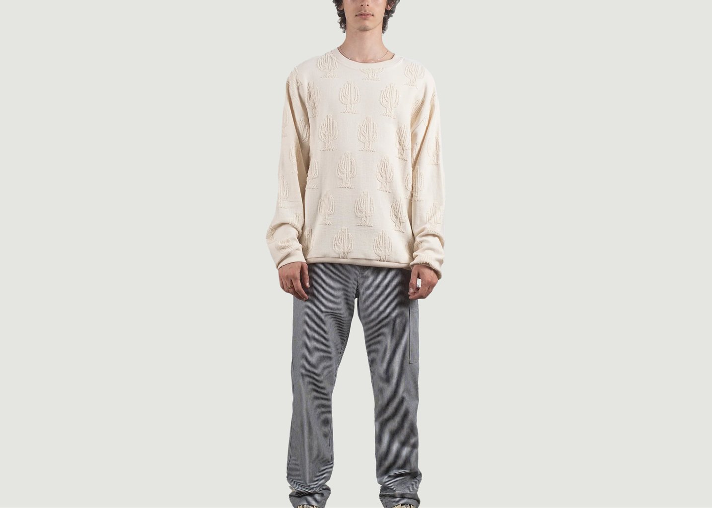 l'exception Pull Cactus Tumbados Beige Crest