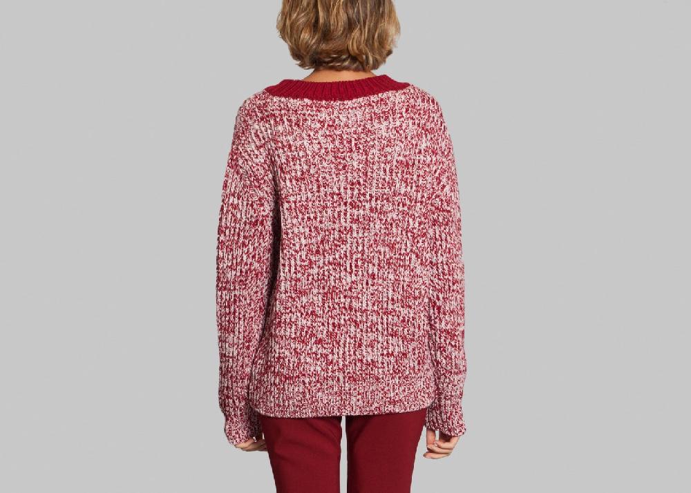 L'exception Pull Chiné Rouge Foncé Monographie