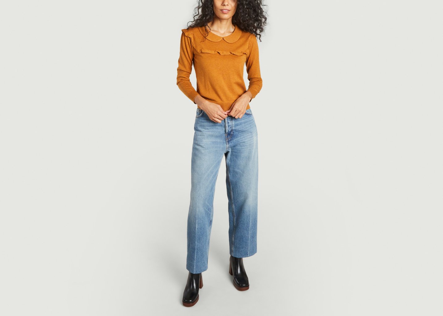 L'exception Pull Col Claudine Camel See By Chloé