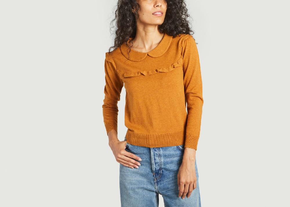 l'exception Pull col Claudine Camel See by Chloé