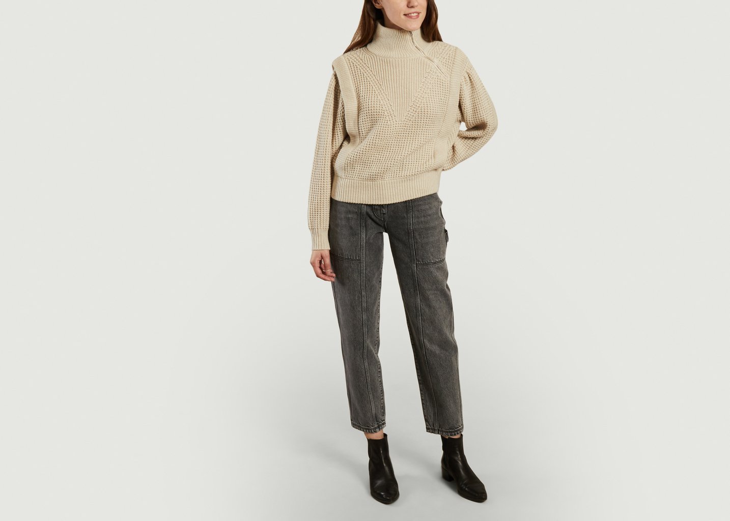 L'exception Pull Col Montant Macky Crème IRO Paris