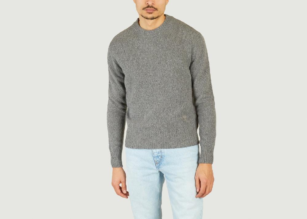 L'exception Pull Crewneck Gris AMI Paris
