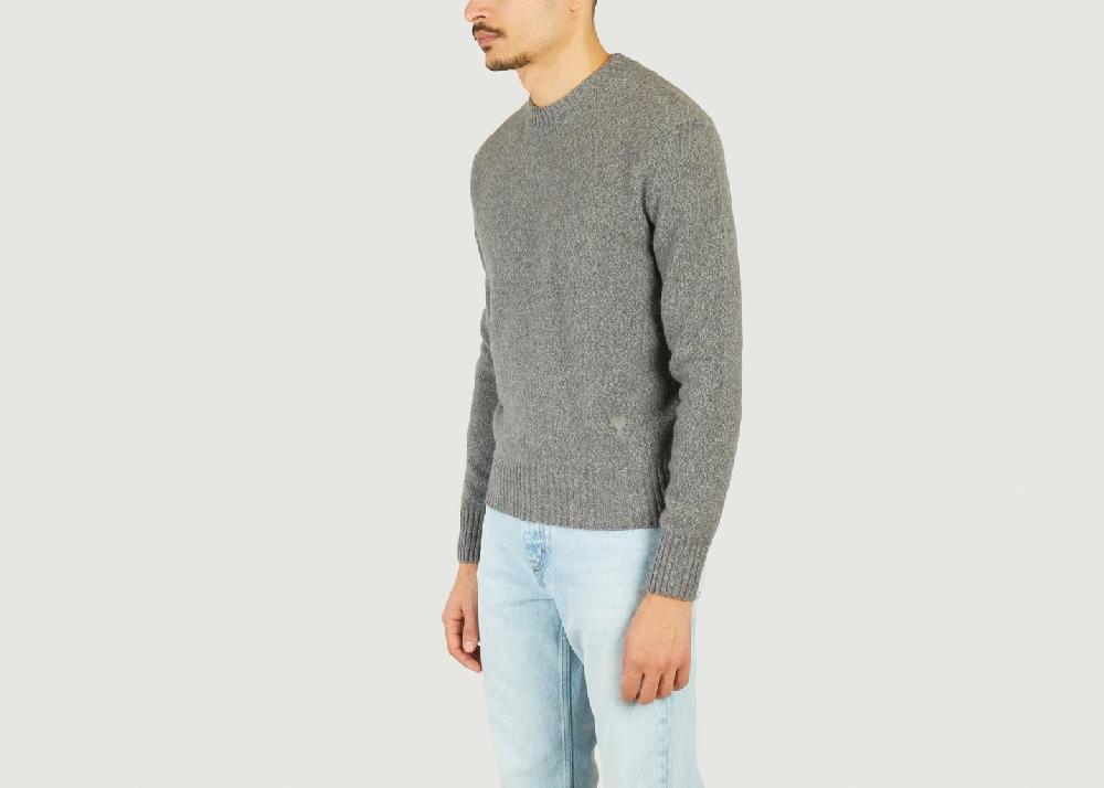 L'exception Pull Crewneck Gris AMI Paris