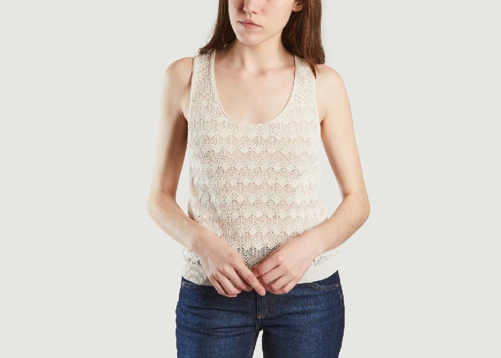 l'exception Pull débardeur Tym Sel Ecru Tinsels