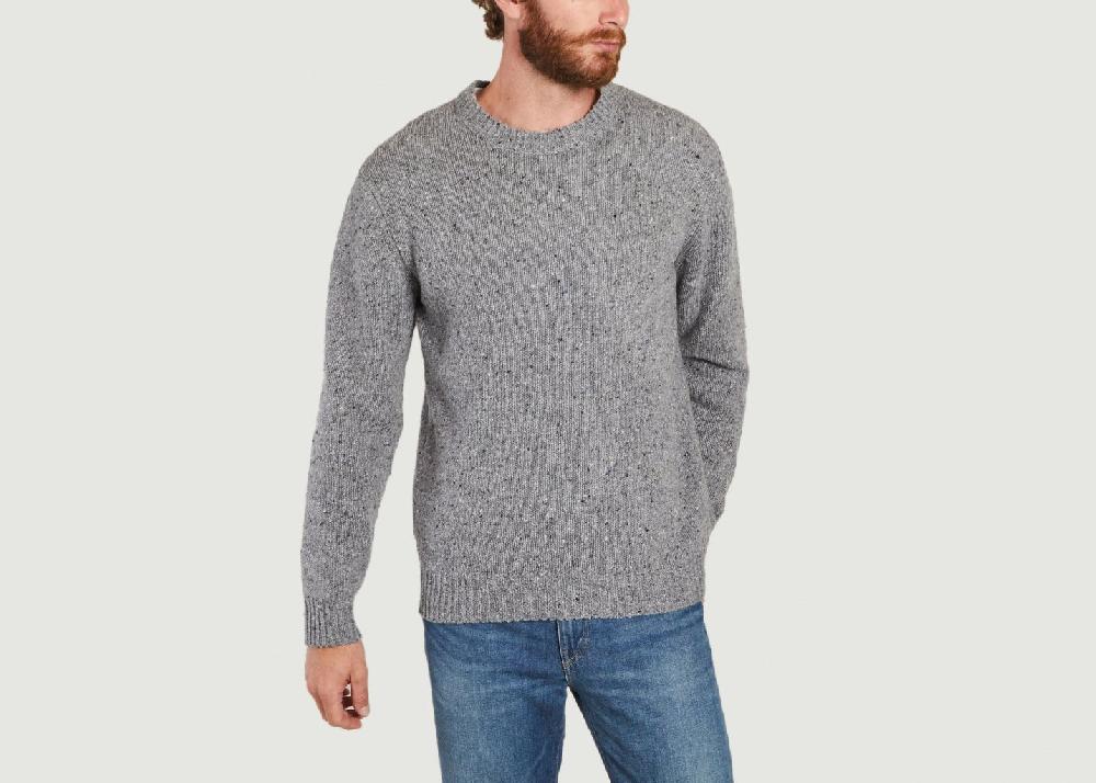 l'exception Pull Donegal Gris Hartford