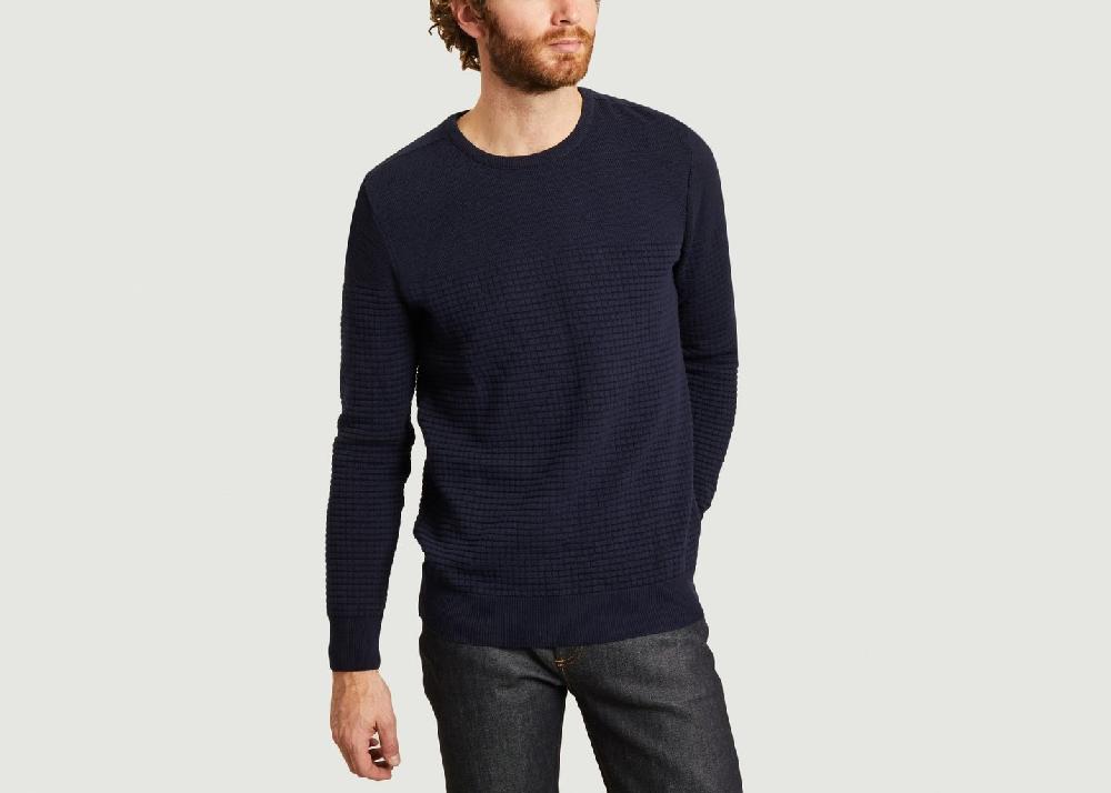 l'exception Pull Flaneur Bleu Marine Montlimart