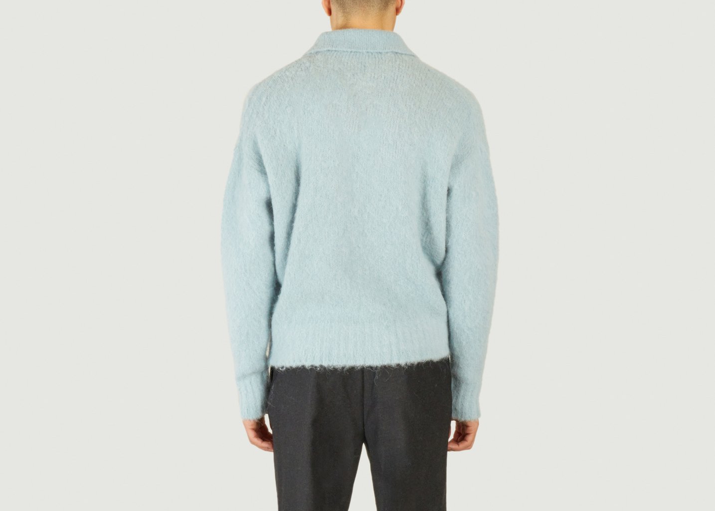 L'exception Pull Hairy Light Bleu Clair AMI Paris