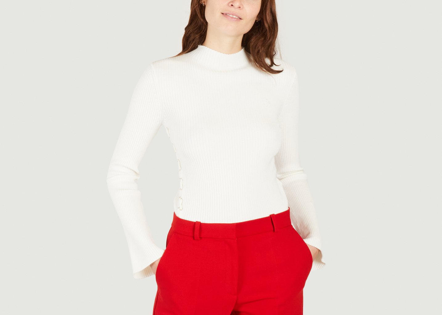 l'exception Pull Manuelli Ecru Maje