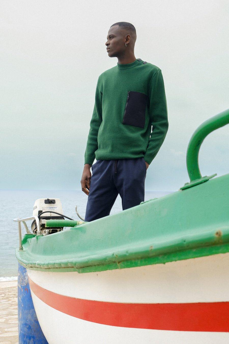 L'exception Pull Marin Jack Vert Bouteille Apnee