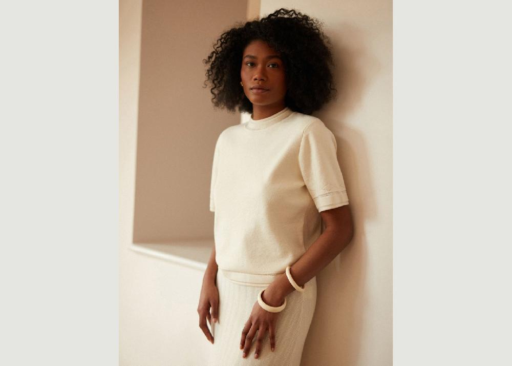 l'exception Pull Noor Blanc Hircus