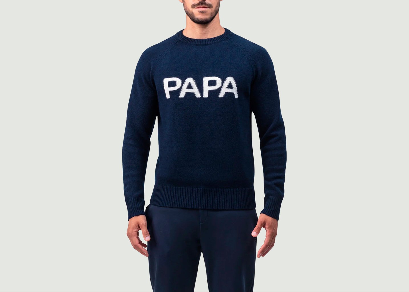 L'exception Pull Nordique PAPA Bleu Ron Dorff
