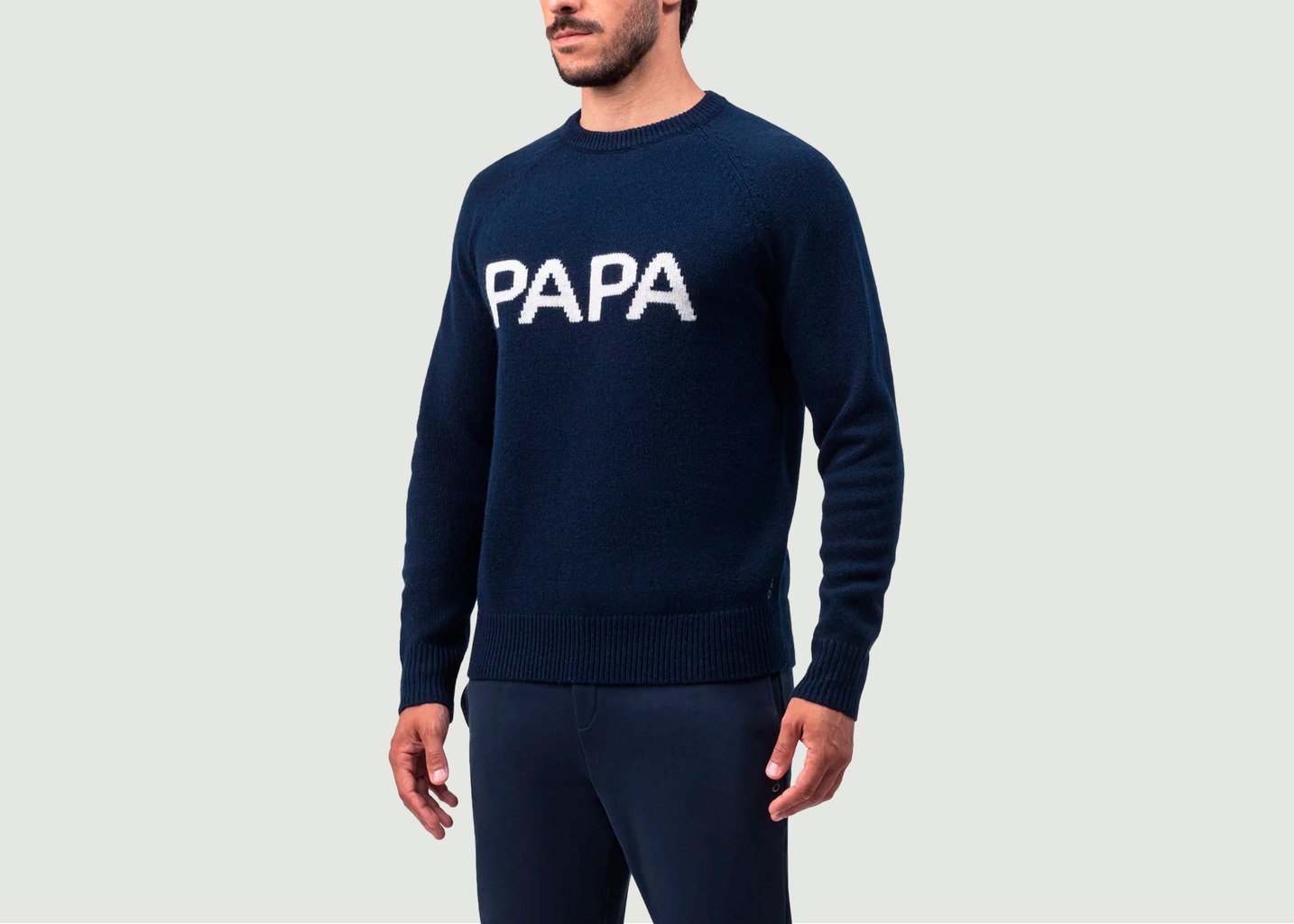 L'exception Pull Nordique PAPA Bleu Ron Dorff