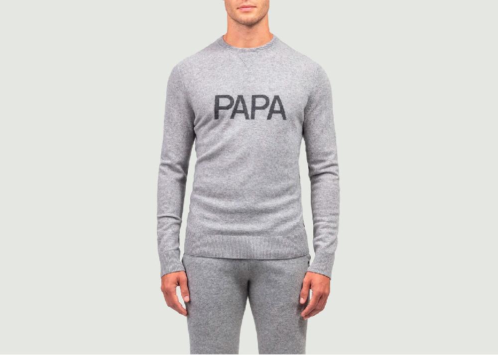 L'exception Pull Nordique PAPA Gris Ron Dorff