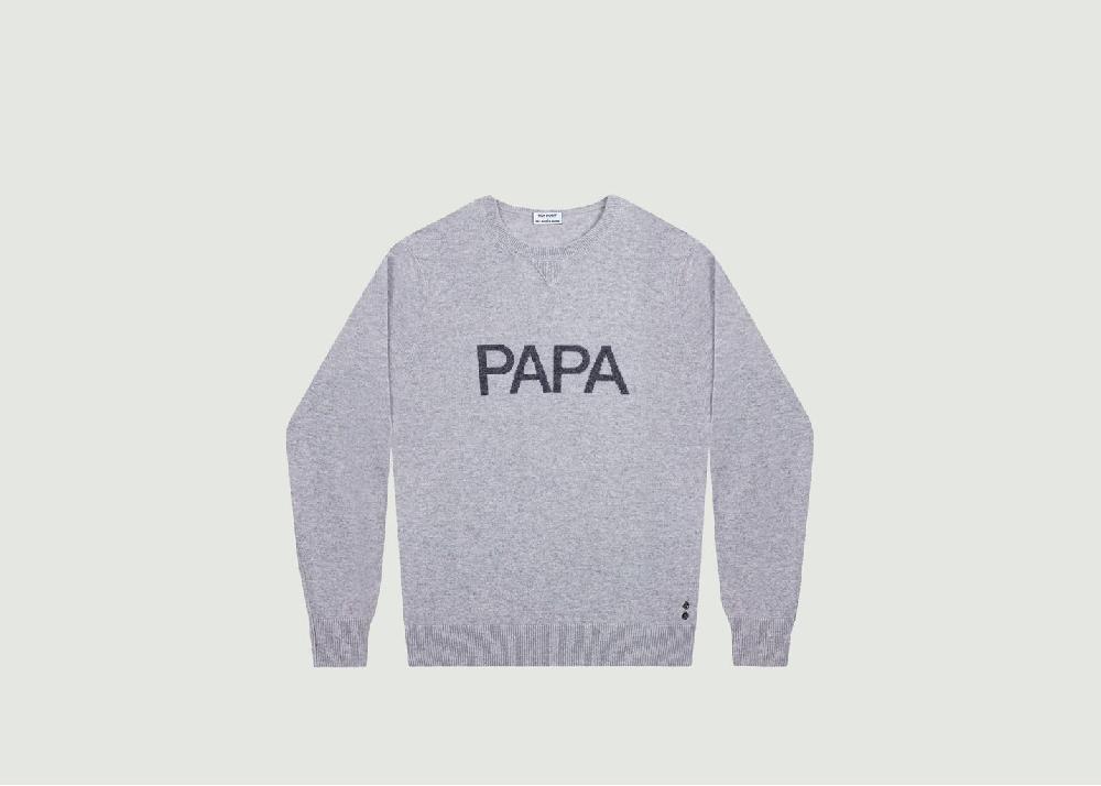 l'exception Pull Nordique PAPA Gris Ron Dorff