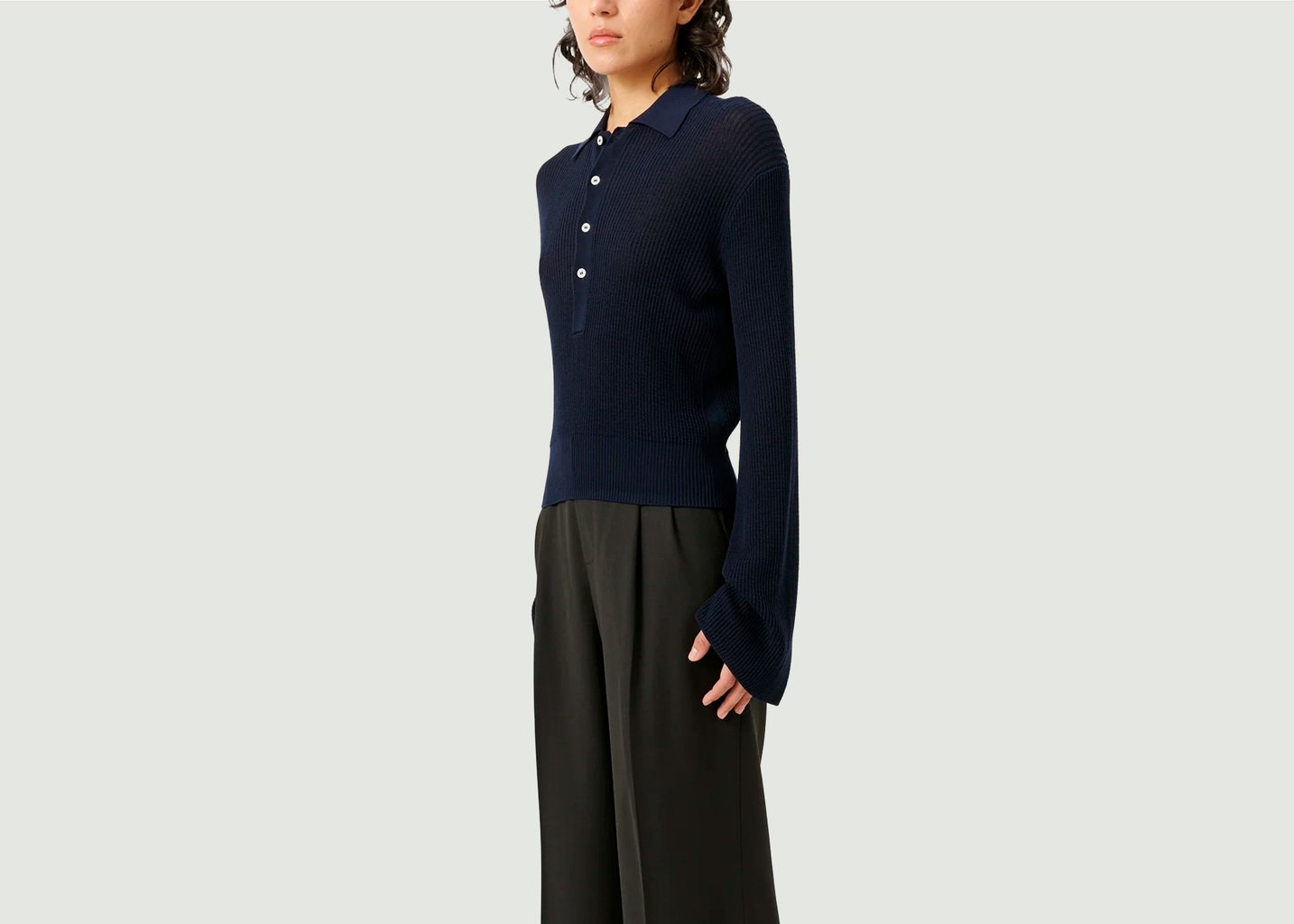 L'exception Pull Polo Kiki Bleu Marine Soulland