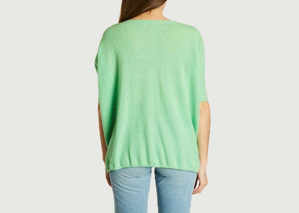 L'exception Pull Poncho Kate Vert Absolut Cashmere