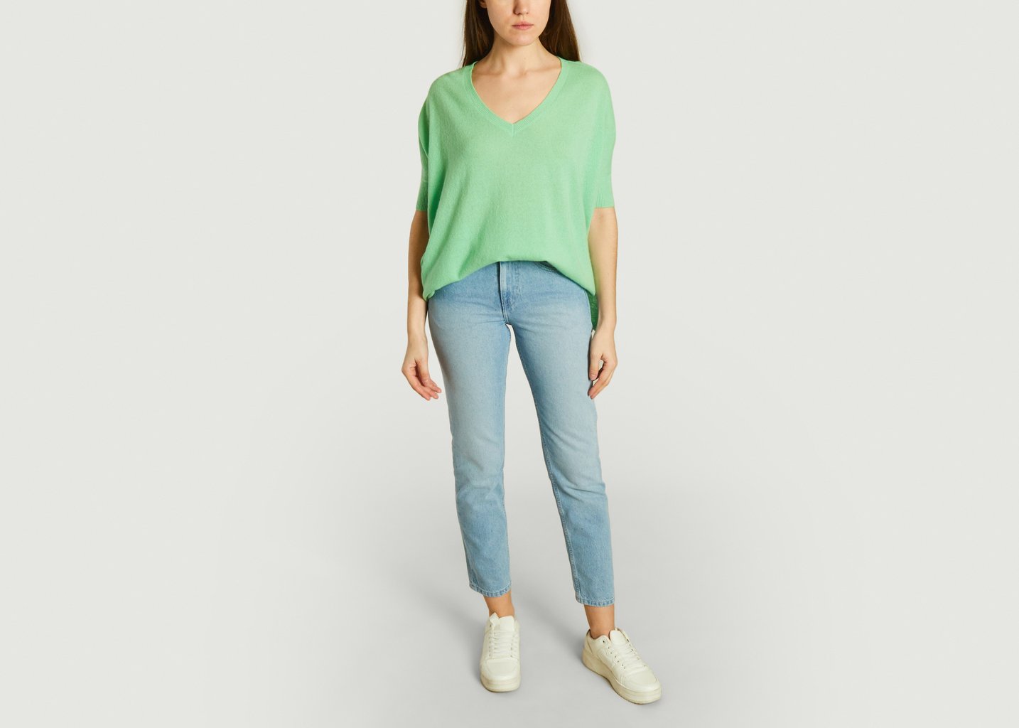 L'exception Pull Poncho Kate Vert Absolut Cashmere