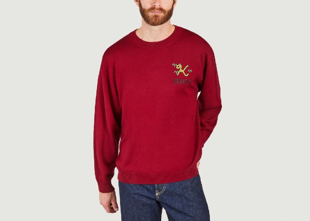 l'exception Pull Tiger Tail K Bordeaux Kenzo