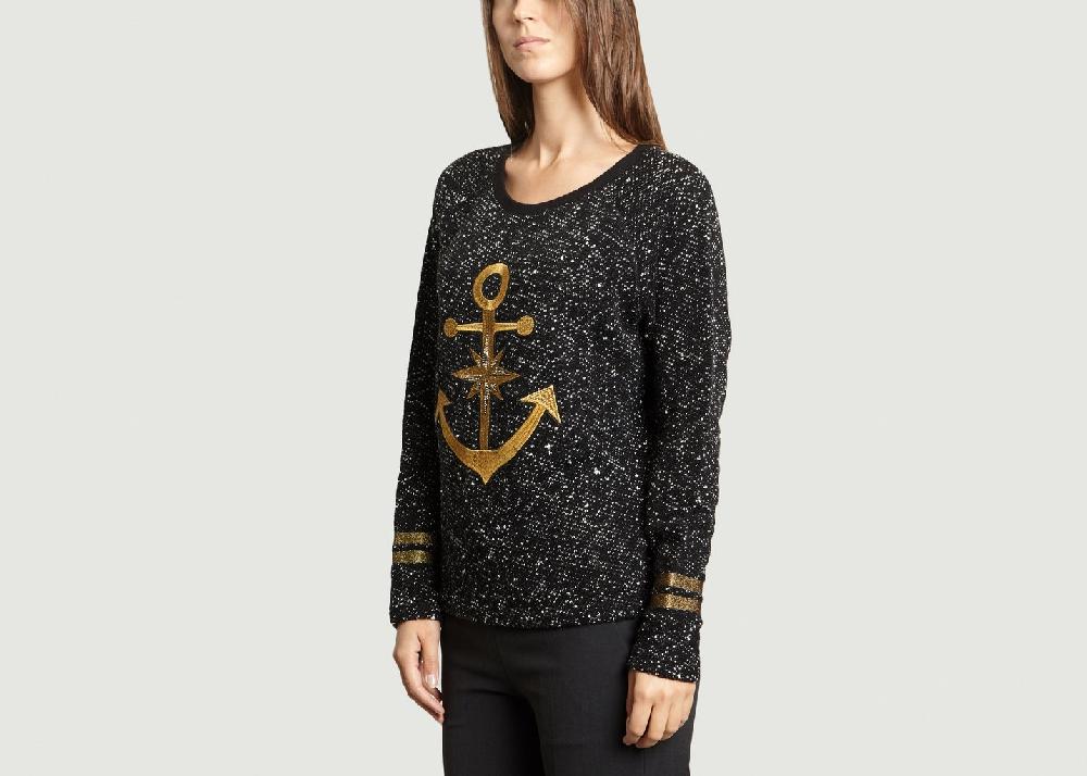 L'exception Pull Tulip Anchor Noir Leon & Harper