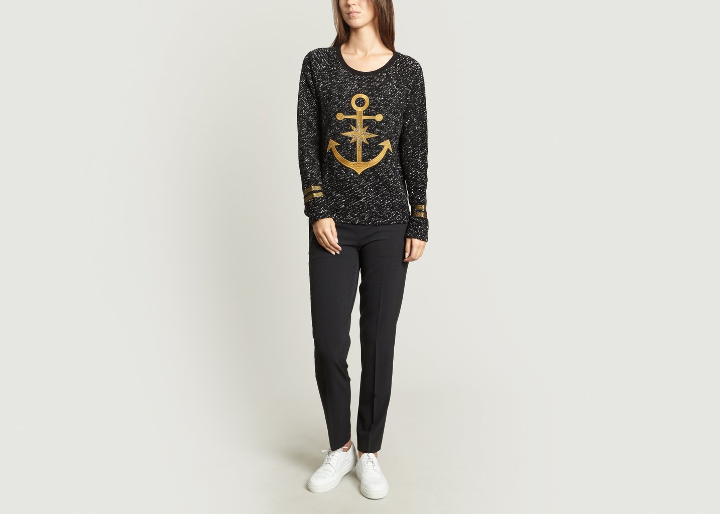 L'exception Pull Tulip Anchor Noir Leon & Harper