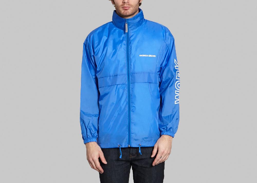 l'exception RainJacket Work Bleu Andrea Crews