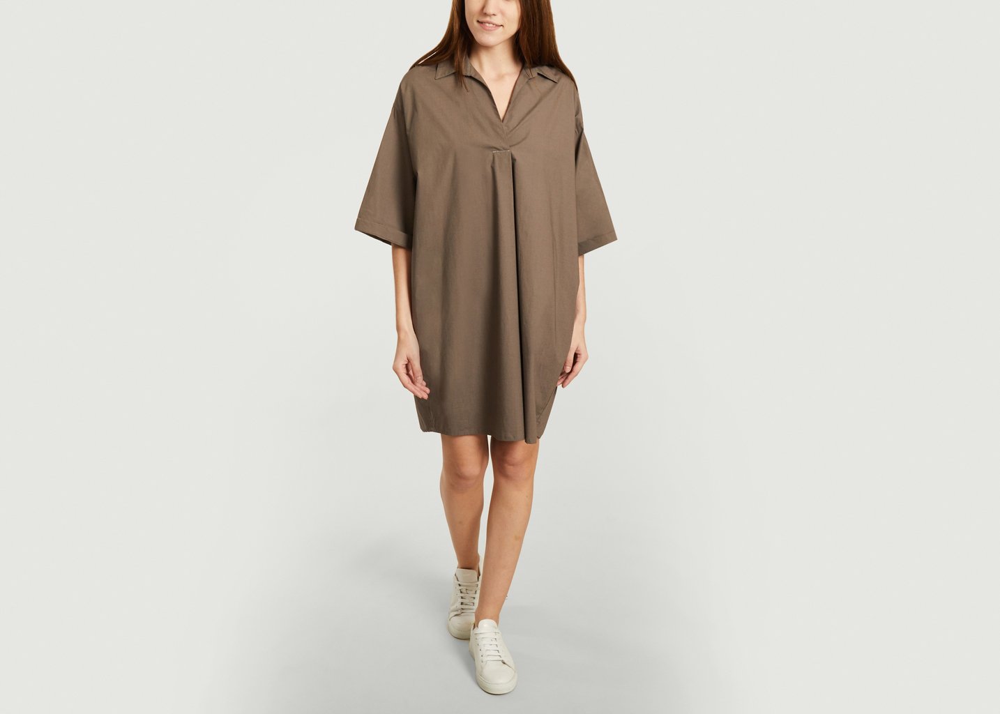 L'exception Robe Afi Taupe Momoni