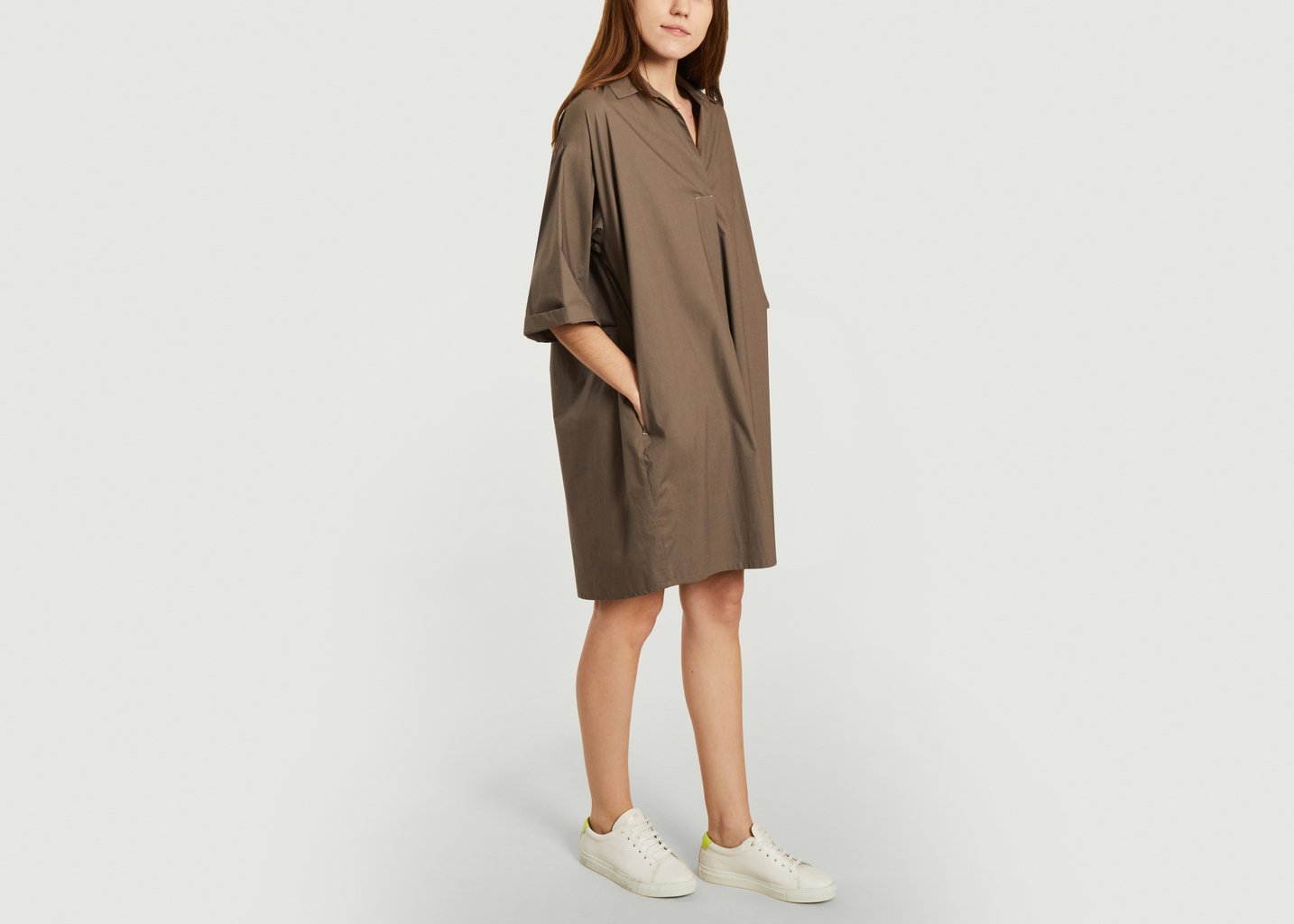 L'exception Robe Afi Taupe Momoni