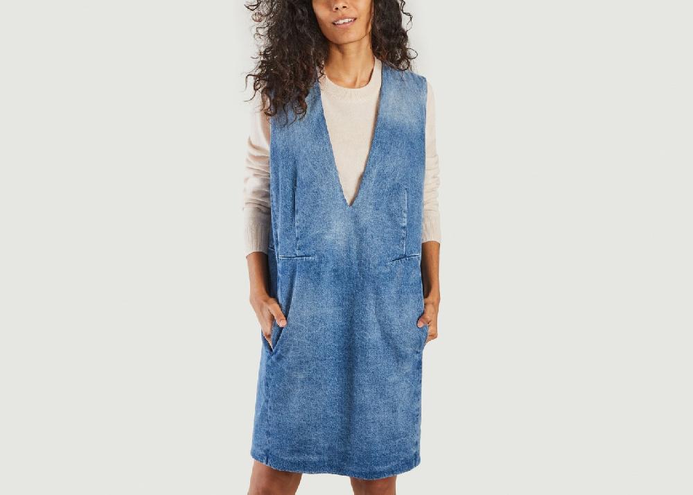 l'exception Robe Bleu MM6 Maison Margiela