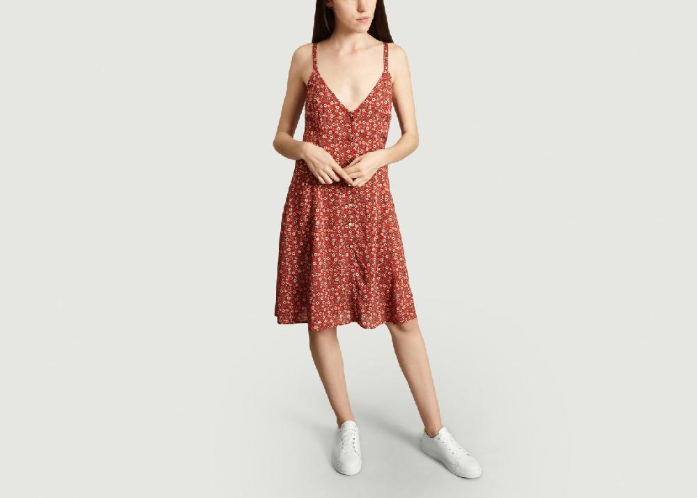 L'exception Robe Cécile Imprimée Rouge Jolie Jolie