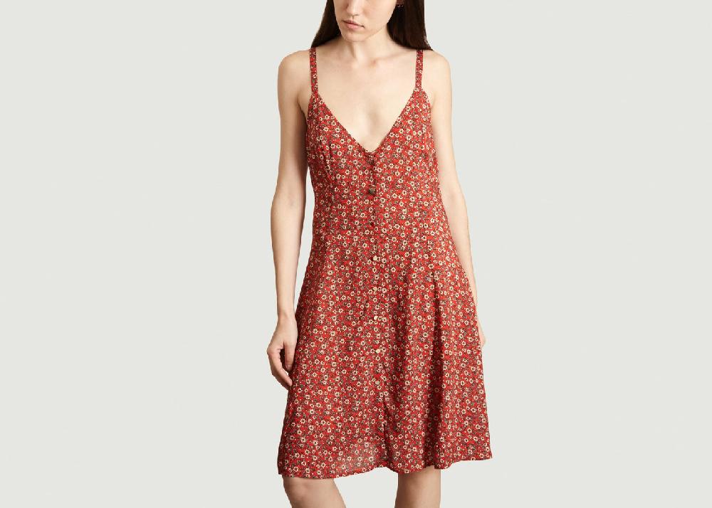 l'exception Robe Cécile Imprimée Rouge Jolie Jolie