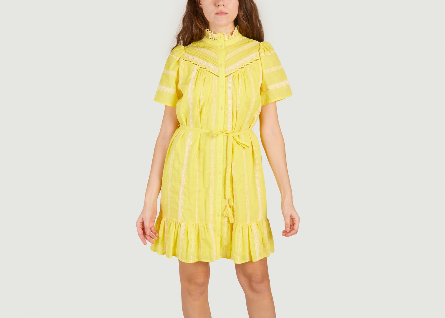 l'exception Robe Chalva Jaune Suncoo