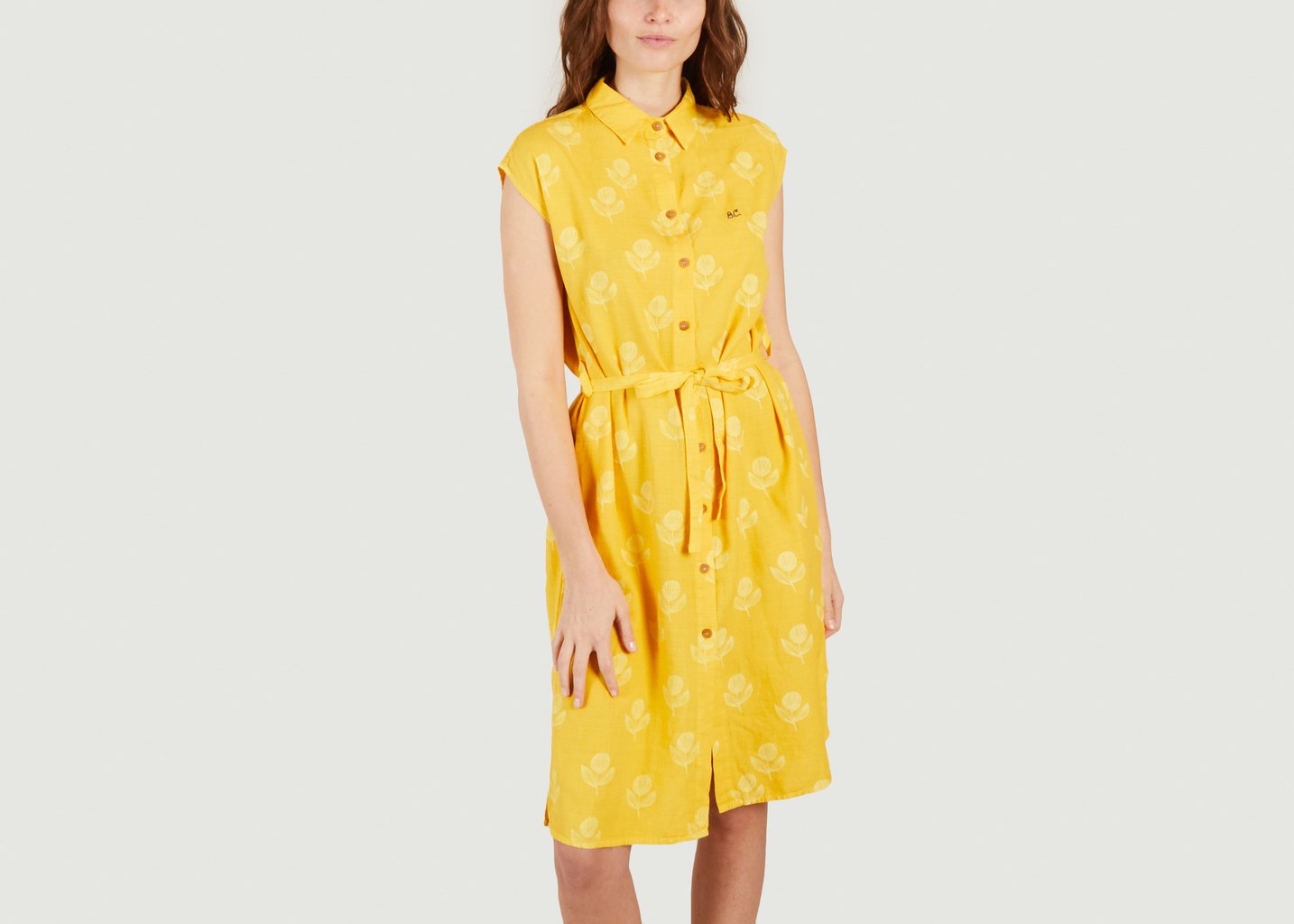 l'exception Robe Chemise Bloom Jaune Bobo Choses