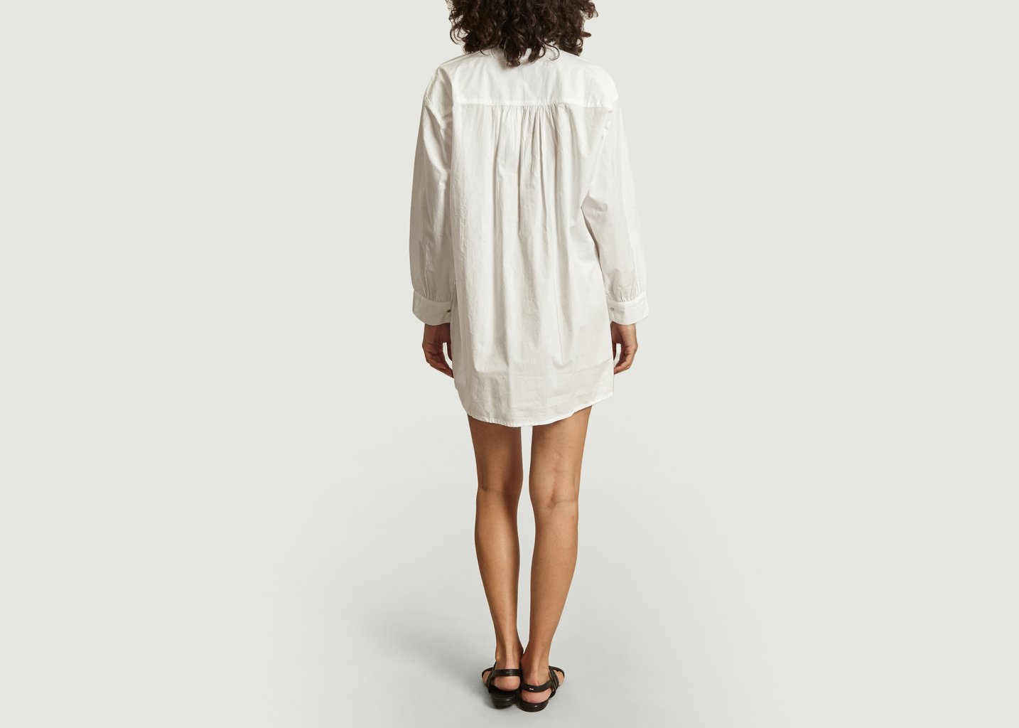 L'exception Robe Chemise Courte Odd Blanc Roseanna