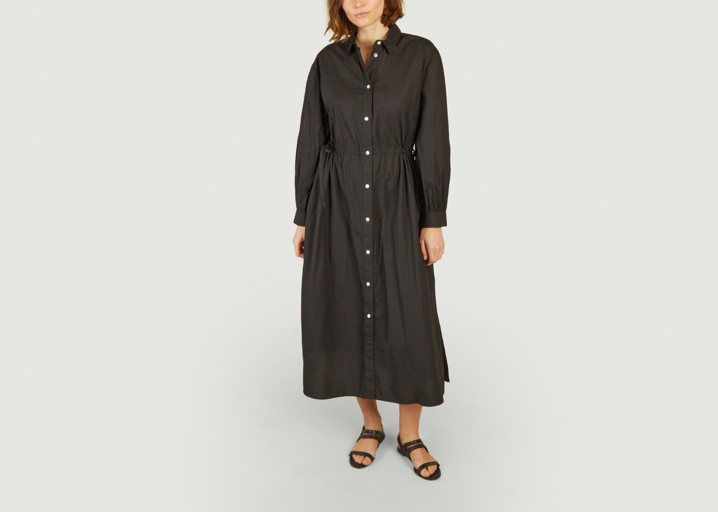 L'exception Robe Chemise Mia Noir Skall Studio