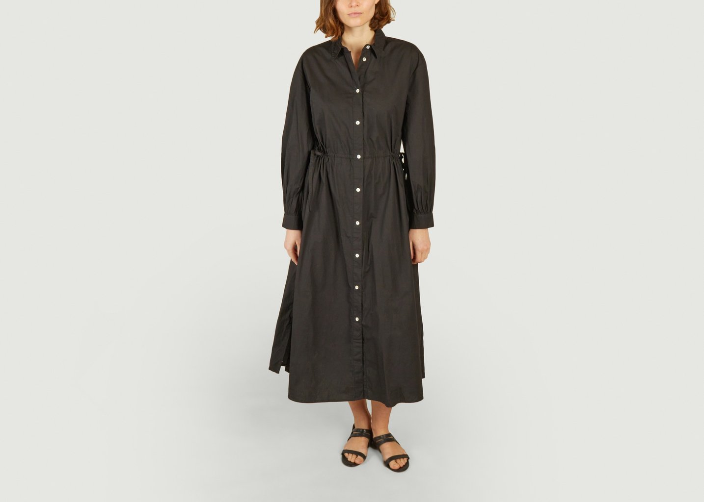 L'exception Robe Chemise Mia Noir Skall Studio