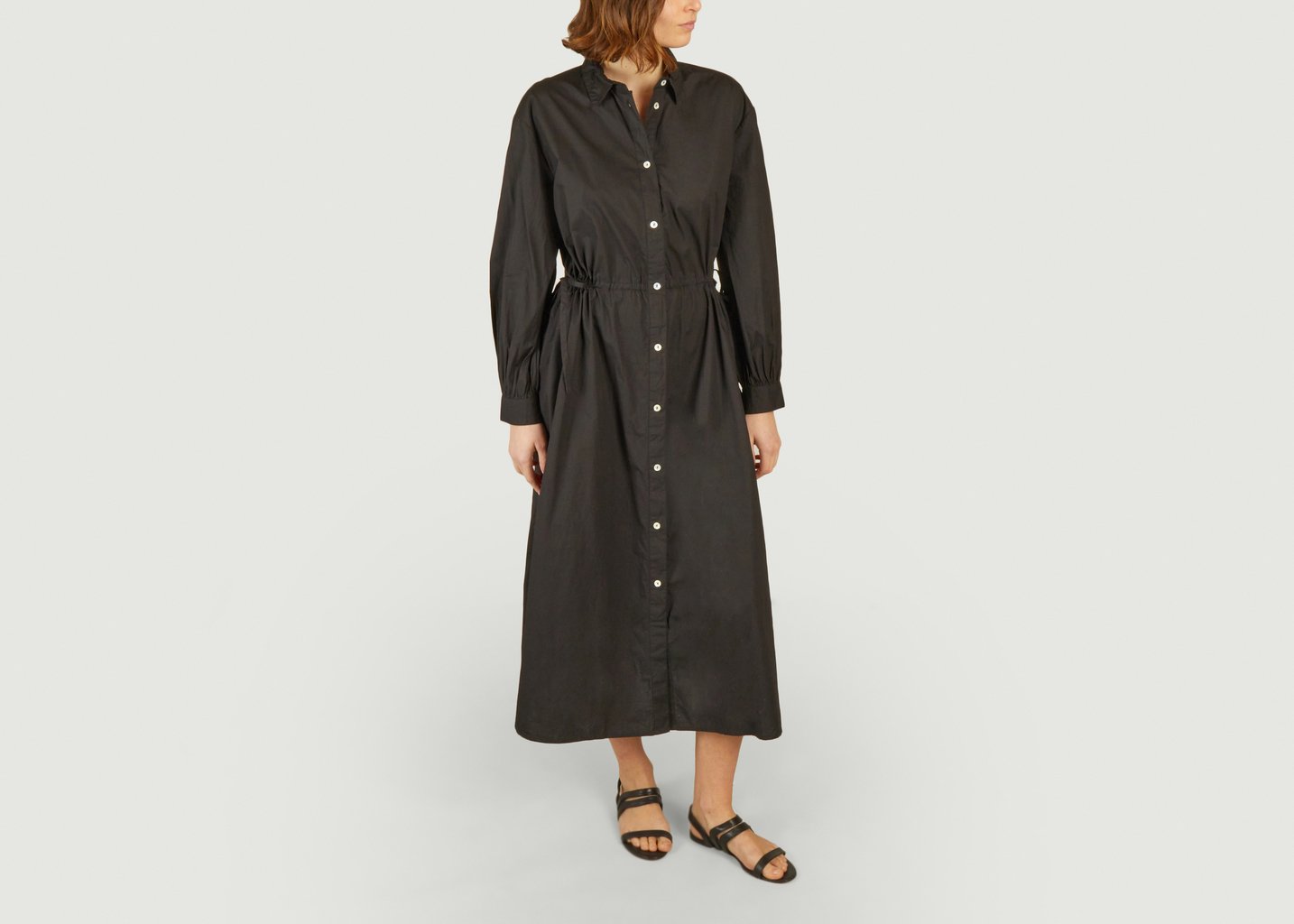 L'exception Robe Chemise Mia Noir Skall Studio