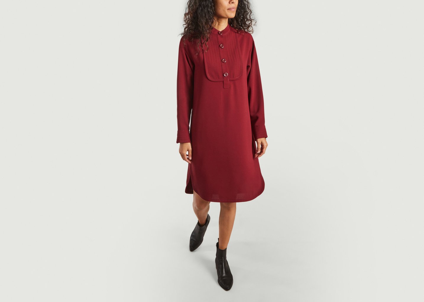 L'exception Robe Chemise Rouge Foncé See By Chloé