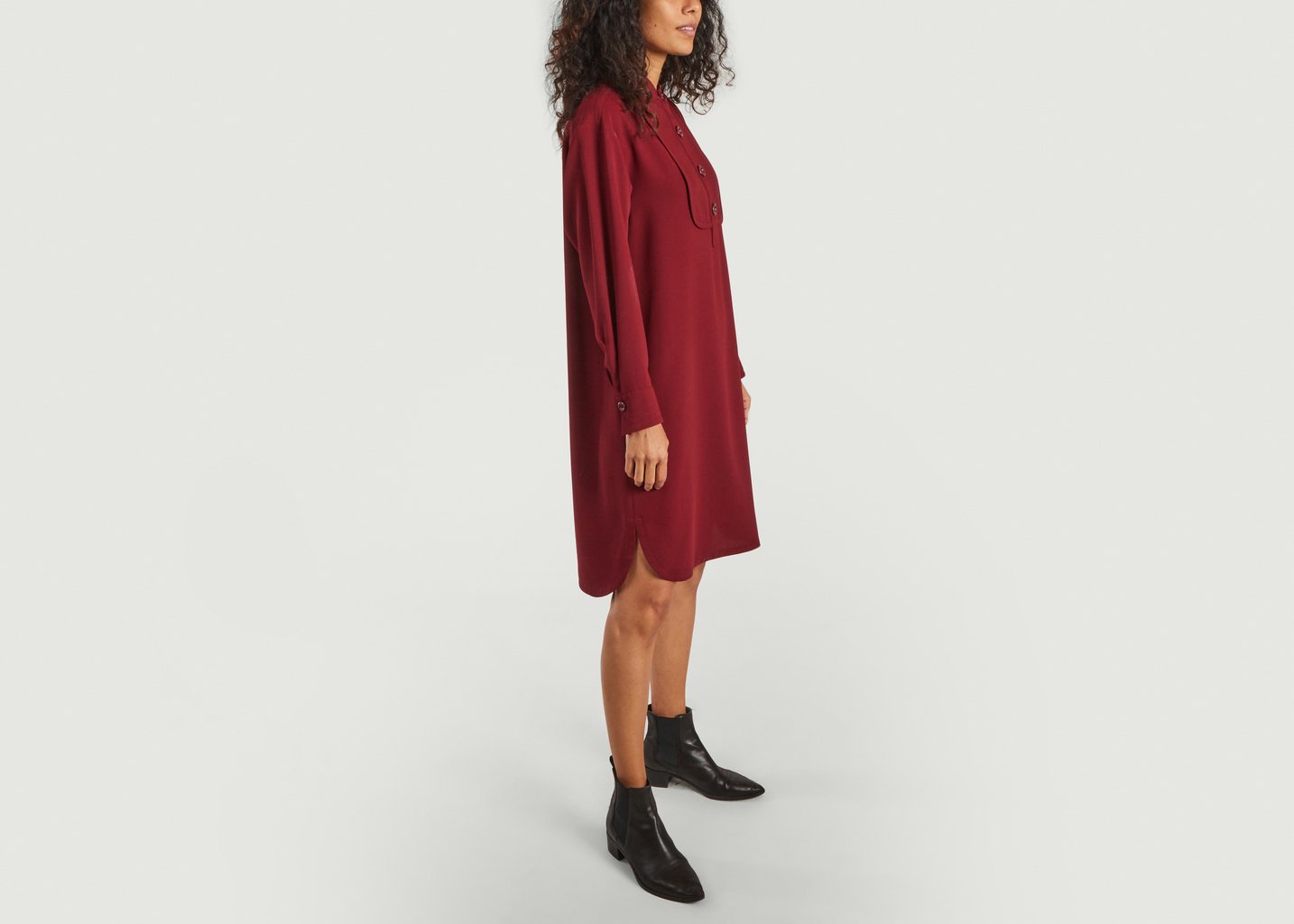 L'exception Robe Chemise Rouge Foncé See By Chloé