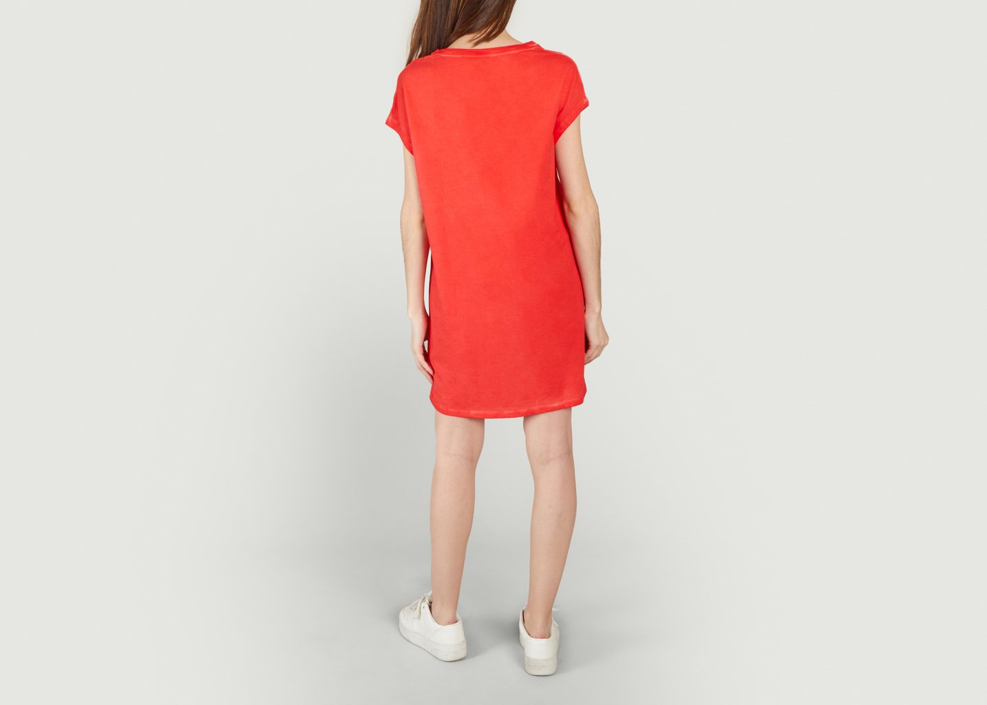 L'exception Robe Col V Rouge Majestic Filatures