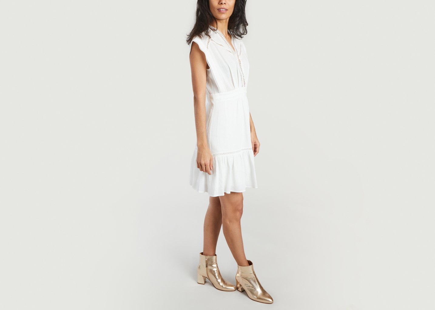 L'exception Robe Courte Cali Blanc Suncoo