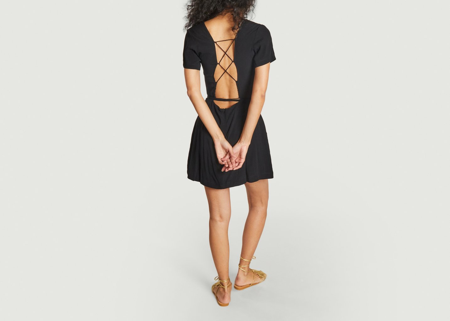 L'exception Robe Courte Clara Noir Karma Koma