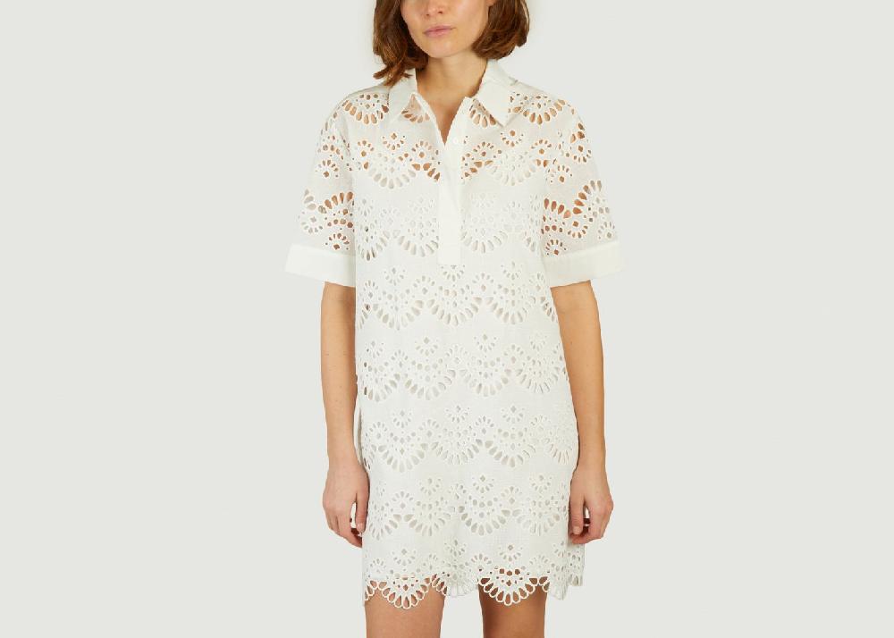 l'exception Robe Crest Blanc Suncoo